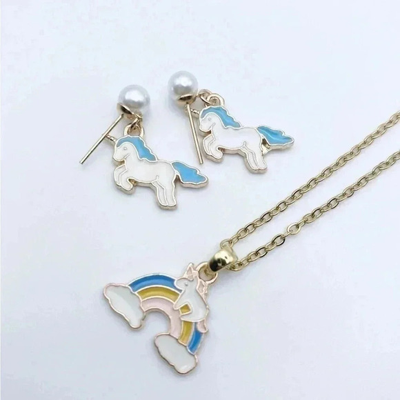 Joliet Other - UNICORN Jewelry Set |Gold plated | Dainty Necklace| Gift for girl